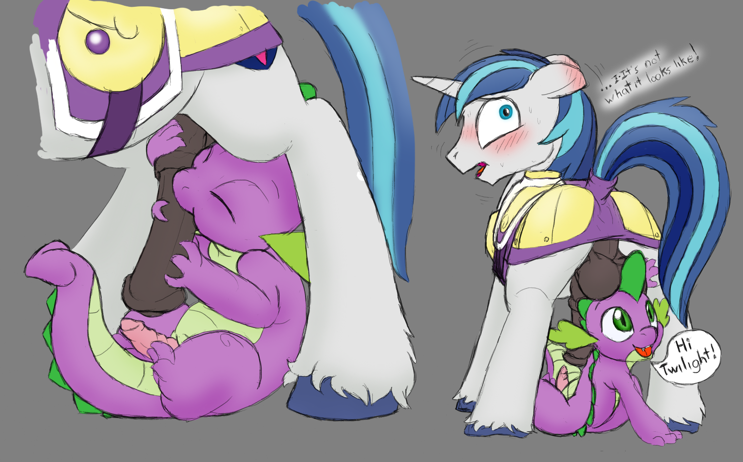 Spike x shining armor comic